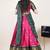 Pink woven art silk lehenga choli