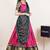 Pink woven art silk lehenga choli