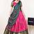 Pink woven art silk lehenga choli