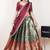 Green woven art silk lehenga choli