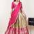 Beige woven art silk lehenga choli