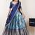 Blue woven art silk lehenga choli