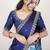 Blue woven art silk lehenga choli