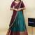 Teal woven art silk lehenga choli