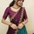 Teal woven art silk lehenga choli