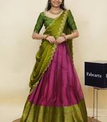 Rose woven art silk lehenga choli