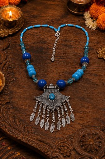 Boho assorted beads necklace