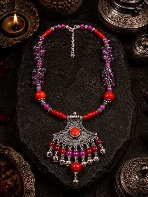 Rustic assorted beads necklace 2