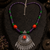 Vintage style beaded pendant necklace