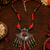 Decorative beads necklace with german silver accent