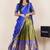 Green woven art silk lehenga choli