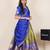 Green woven art silk lehenga choli