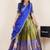 Green woven art silk lehenga choli