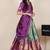 turquoise woven art silk lehenga choli
