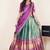 turquoise woven art silk lehenga choli