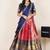 Pink woven art silk lehenga choli