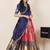 Pink woven art silk lehenga choli