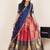 Pink woven art silk lehenga choli