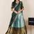 Sea Green woven art silk lehenga choli