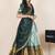 Sea Green woven art silk lehenga choli
