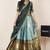 Sea Green woven art silk lehenga choli