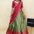 Green woven art silk lehenga choli