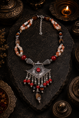 Handcrafted mixed beads jewellery necklace 2