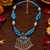 Cultural beads necklace with german silver pendant
