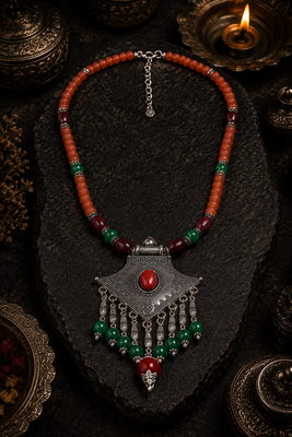 Ornamental beaded statement necklace 2