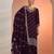 Wine embroidered blooming fox georgette palazzo salwar suit