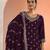 Wine embroidered blooming fox georgette palazzo salwar suit