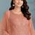 Peach color embroideried faux georgette semi stitched salwar suit