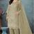 Olive green color embroideried faux georgette semi stitched salwar suit