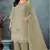 Olive green embroidered faux georgette salwar suit