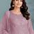 Lavender color embroideried faux georgette semi stitched salwar suit
