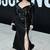women’s black real leather sleeveless zip-up full dress with belt