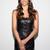 Women’s genuinesoft black lambskin leather sleeveless pinafore mini dress