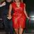 Women’s redcolor sleeveless bodycon mini dress genuine soft pure napa leather