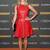 Women’s lambskin dressred dress halter neck bodycon
