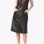 Women’s sleeveless genuine lambskin leather bodycon dress