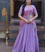 Pastel Lehenga Choli Set for Women with Designer Printed Dupatta | Wedding & Festive Wear