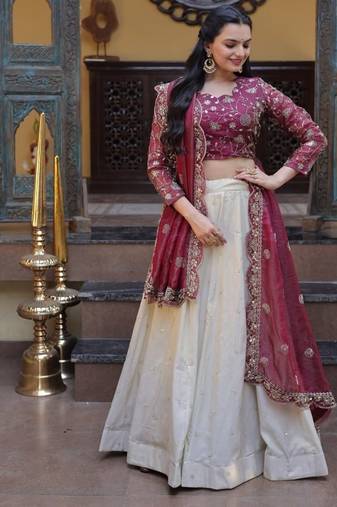 Women Embroidered Lehenga Choli with Dupatta | Designer Wedding & Festive Wear