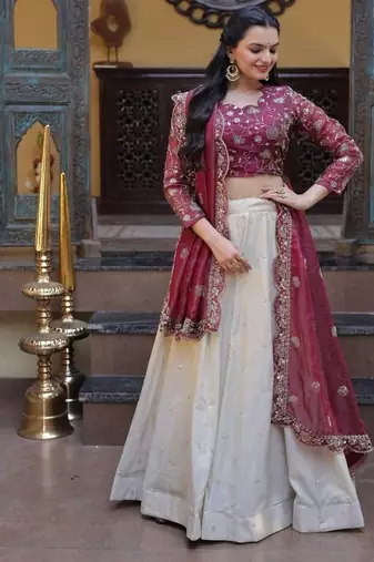 Women Embroidered Lehenga Choli with Dupatta | Designer Wedding & Festive Wear