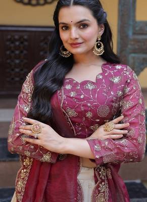 Women Embroidered Lehenga Choli with Dupatta | Designer Wedding & Festive Wear 3