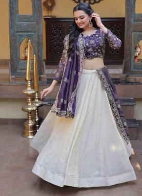 Women Embroidered Lehenga Choli with Dupatta | Designer Wedding & Festive Wear 4