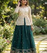 Embroidered Lehenga Choli Set for Women with Flared Skirt