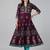 Wine cotton printed anarkali kurta
