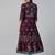 Wine cotton printed anarkali kurta