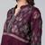 Wine cotton printed anarkali kurta