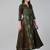 Dark green cotton printed anarkali kurta